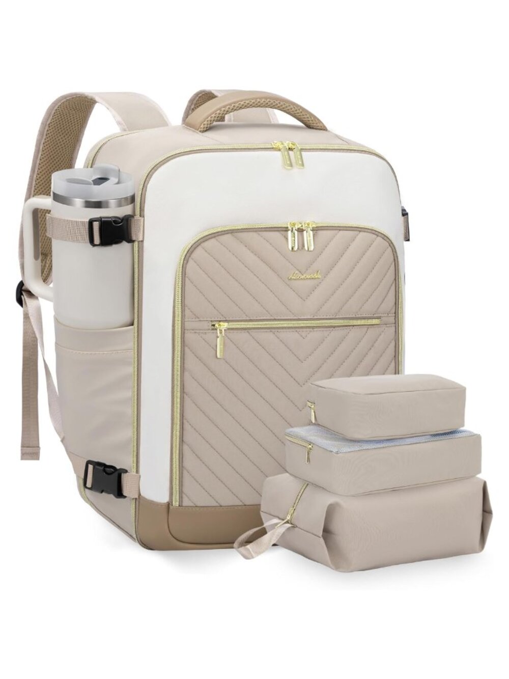 LOVEVOOK 40L Travel Backpack TSA Carry On fits 17" Laptop Waterproof